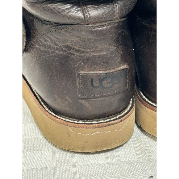 UGG AUSTRALIA BOOT KENSINGTON II BROWN LEATHER 1004144 WOMEN'S SIZE US 8 Calf - Picture 11 of 16